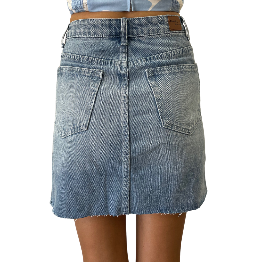 Rigid Denim Skirt