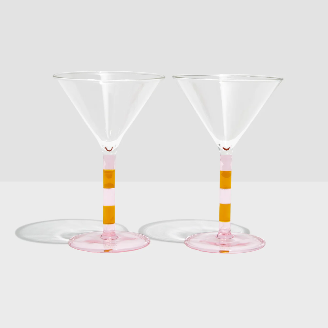 Fazeek Stripe Martini Glasses